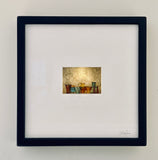 Miniature Amber and Teal Glass Collection